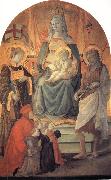 Fra Filippo Lippi, The Madonna and Child Enthroned with Stephen,St John the Baptist,Francesco di Marco Datini and Four Buonomini of the Hospital of the Ceppo of Prato